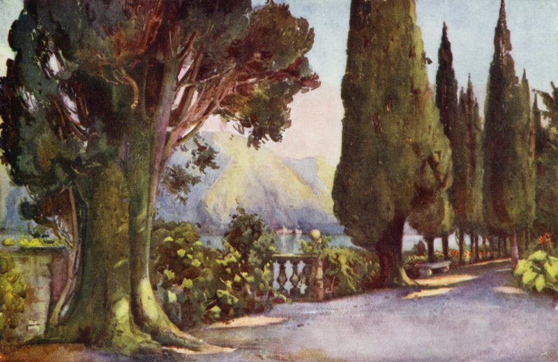 Cypress Avenue, Villa del Pizzo, Lake Como by Ella Du Cane