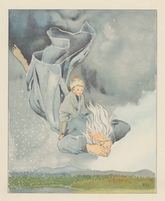 Illustration for Blondchen in Bluten by Elsa Beskow