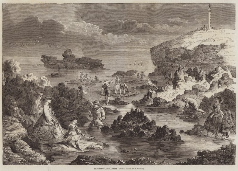 Shrimpers at Biarritz by Emile Antoine Bayard
