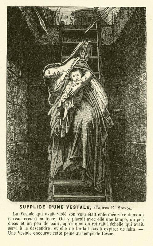 Execution of a Vestal Virgin for Breaking Her Vow of Chastity, Ancient Rome by Emile (after) Signol