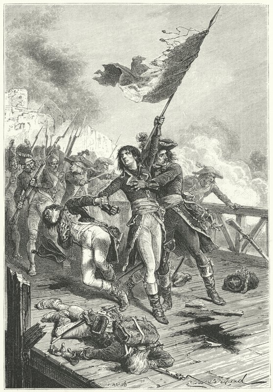 Napoleon Bonaparte on the Bridge at Arcole by Emile Antoine (after) Bayard