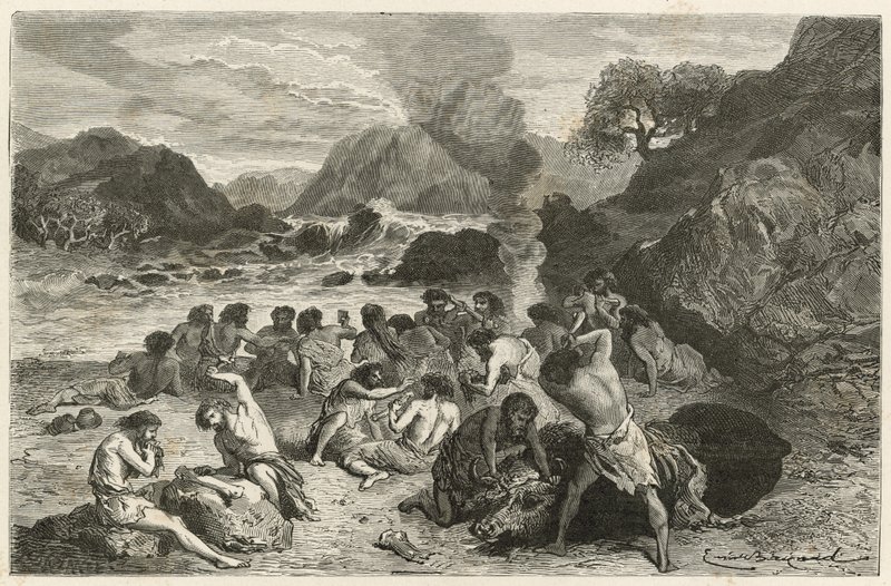 A Feast in the Age of the Reindeer by Emile Antoine Bayard