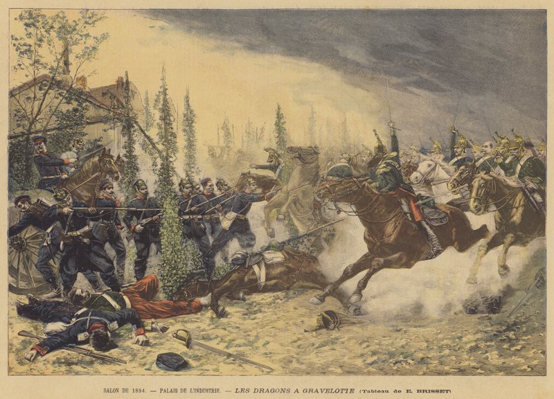 The Dragoons at Gravelotte by Emile Brisset