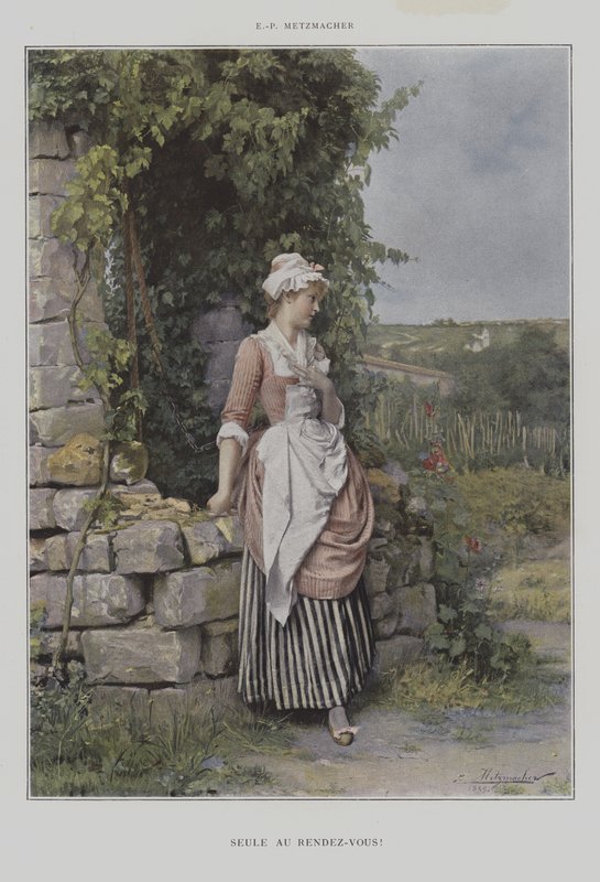 Alone at the Rendezvous by Emile Pierre Metzmacher