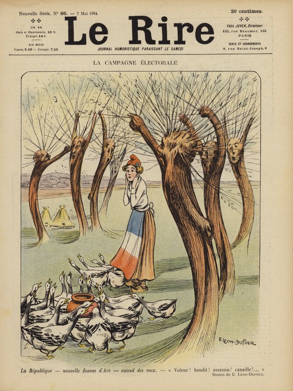 The election campaign (Illustration for Le Rire) by Emilien Leon Jean Dufour