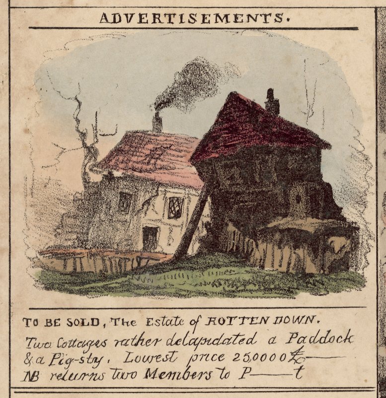 Advertisement for Rotten Borough by English School