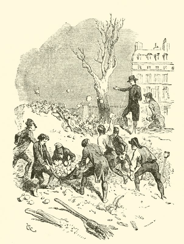 Bonaparte and his school mates in mimic martial array, Brienne School by English School