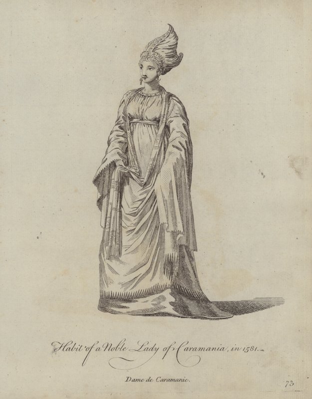 Habit of a Noble Lady of Caramania in 1581 by English School