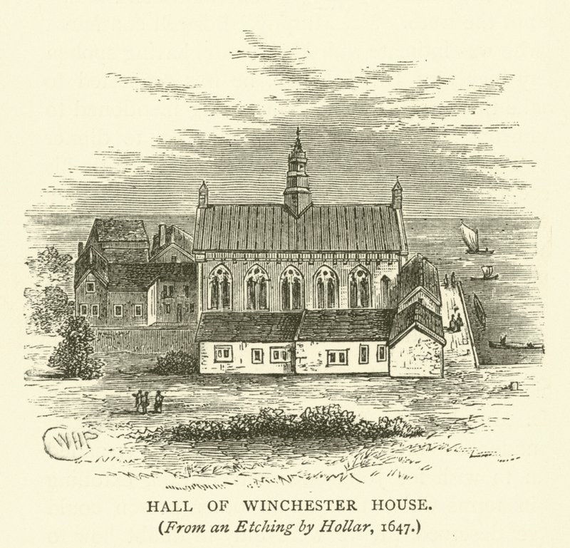 Hall of Winchester House, from an Etching by Hollar, 1647 by English School
