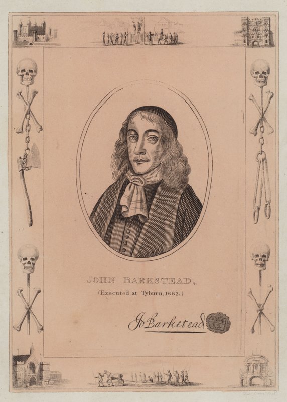 John Barkstead, executed at Tyburn, 1662 by English School