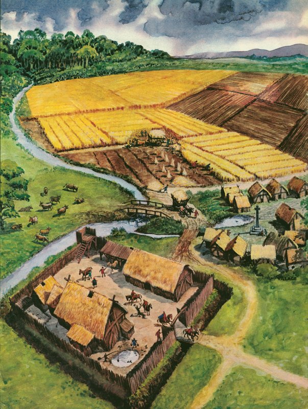 Medieval agriculture by English School