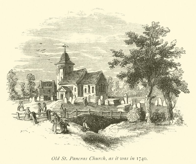 Old St Pancras Church, as it was in 1740 by English School