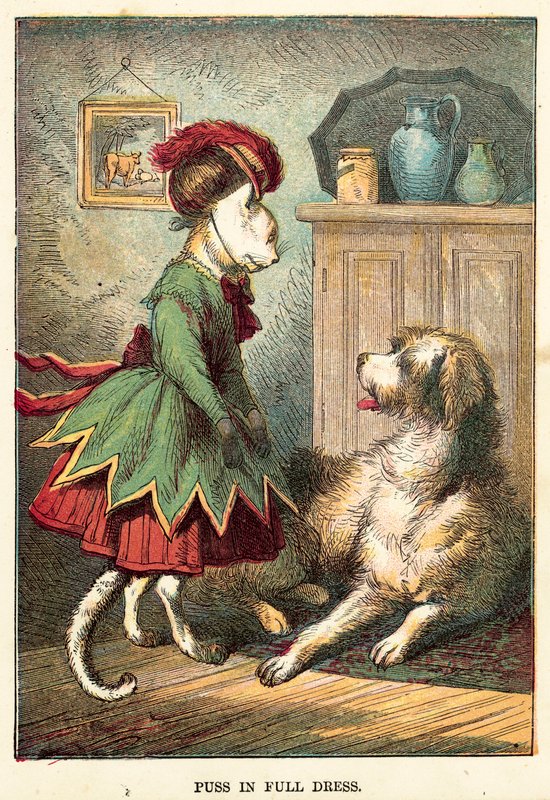 Puss in Full Dress by English School