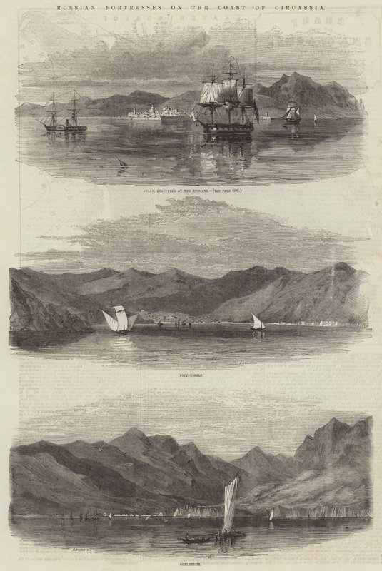 Russian Fortresses on the Coast of Circassia by English School