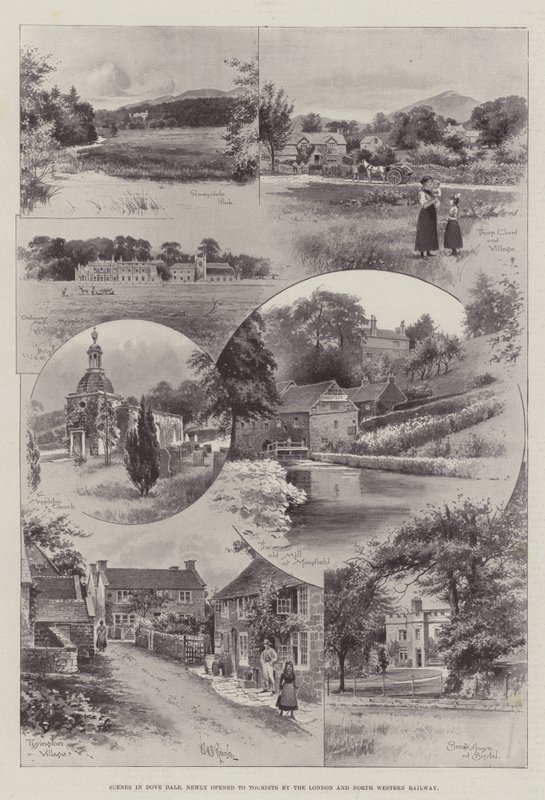 Scenes in Dove Dale, Newly Opened to Tourists by the London and North Western Railway by English School