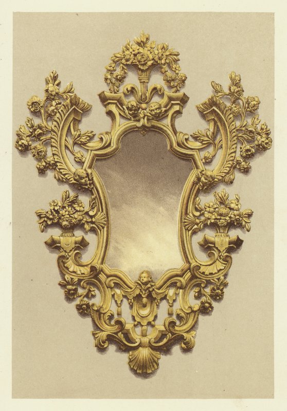 Small Mirror Frame, in Carved and Gilded Wood by English School