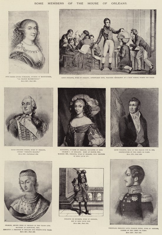 Some Members of the House of Orleans by English School
