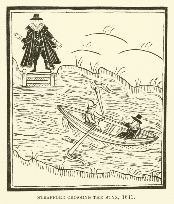 Strafford crossing the Styx, 1641 by English School