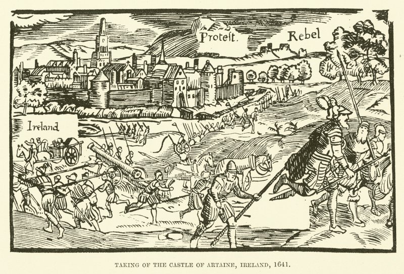 Taking of the castle of Artaine, Ireland, 1641 by English School
