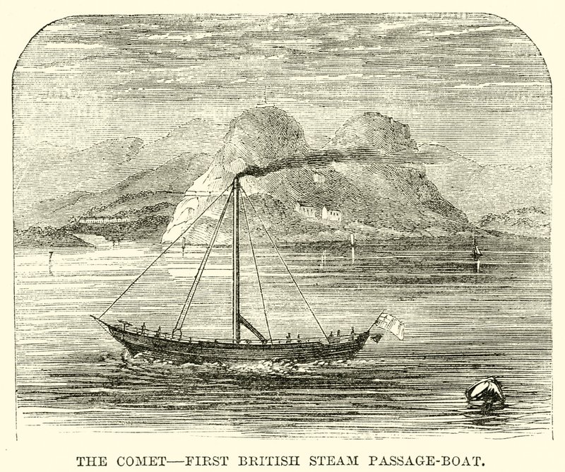 The Comet: First British Steam Passage-Boat by English School