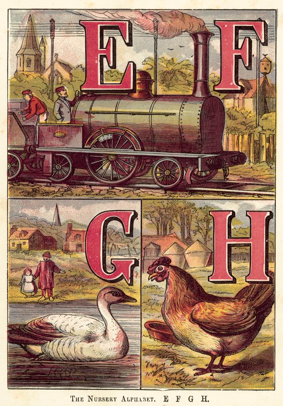 The Nursery Alphabet, E, F, G, H by English School