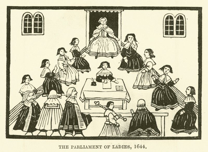 The parliament of ladies, 1644 by English School