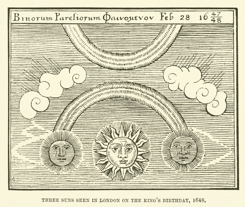Three Suns Seen in London on the King