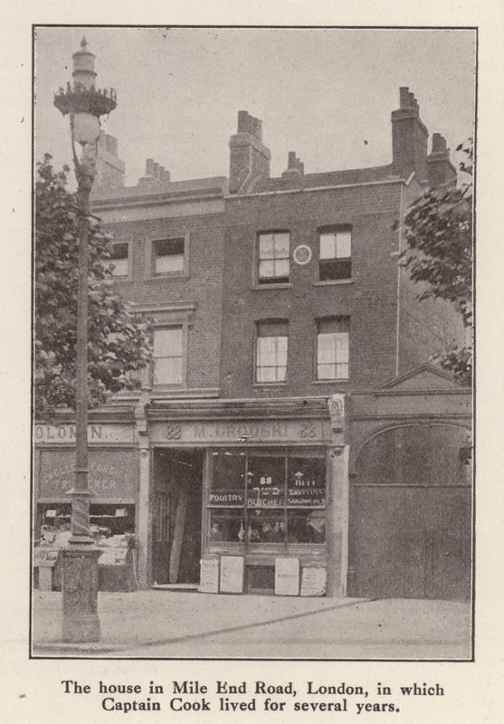 88 Mile End Road, London, house where English explorer Captain James Cook lived from 1764 until his death by English Photographer