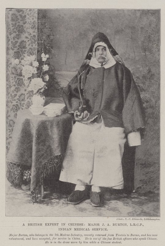 A British Expert in Chinese, Major J A Burton, LRCP, Indian Medical Service by English Photographer