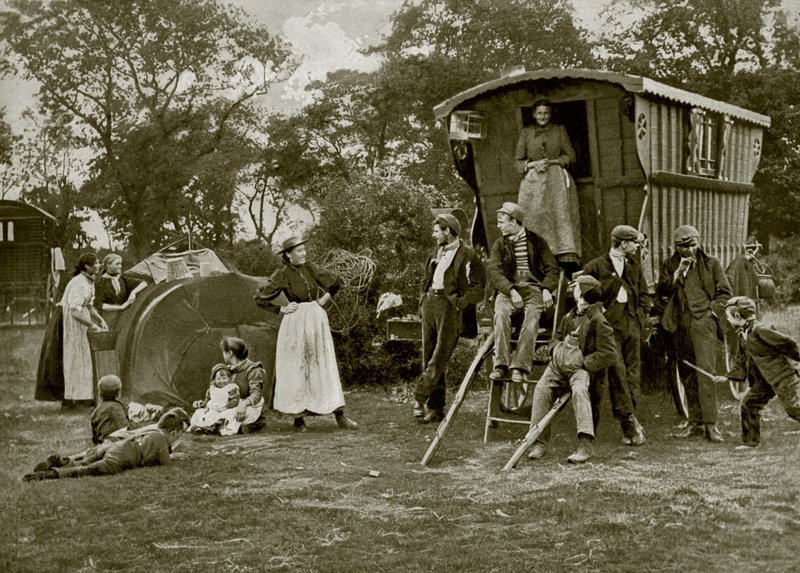 A Gypsy Encampment in Essex by English Photographer