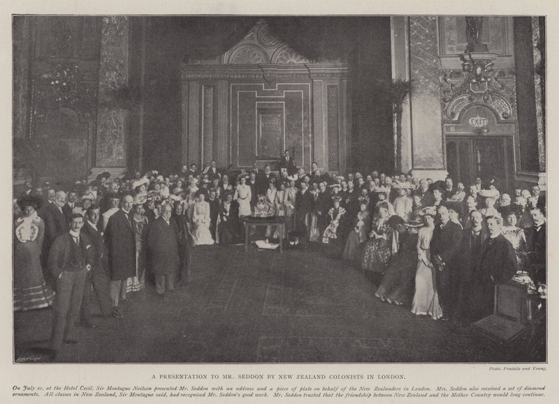 A Presentation to Mr Seddon by New Zealand Colonists in London by English Photographer
