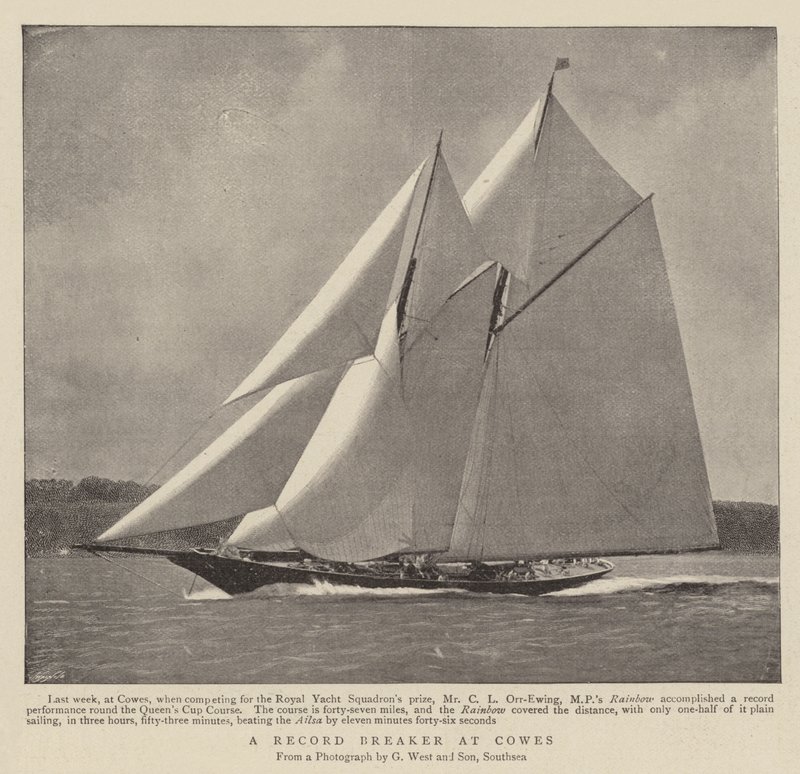 A Record Breaker at Cowes by English Photographer