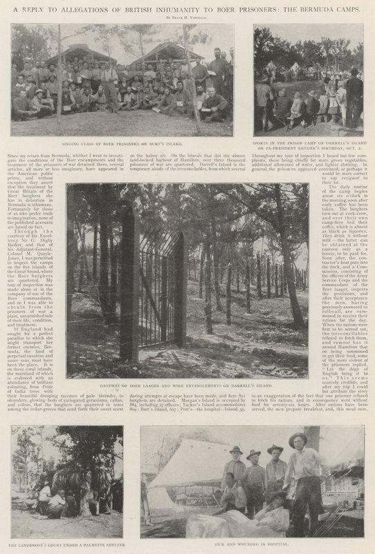 A Reply to Allegations of British Inhumanity to Boer Prisoners, the Bermuda Camps by English Photographer