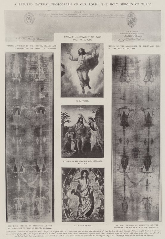 A Reputed Natural Photograph of Our Lord, the Holy Shroud of Turin by English Photographer