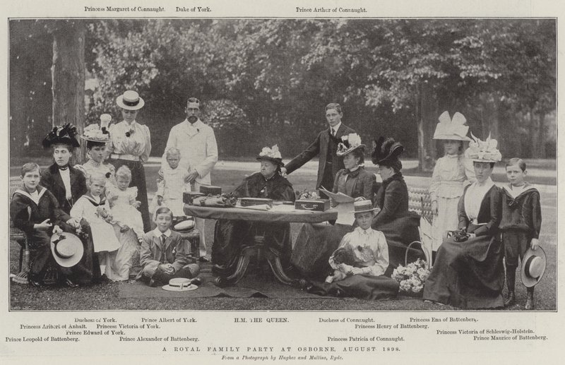 A Royal Family Party at Osborne, August 1898 by English Photographer