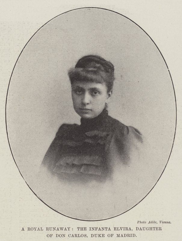 A Royal Runaway, the Infanta Elvira, Daughter of Don Carlos, Duke of Madrid by English Photographer