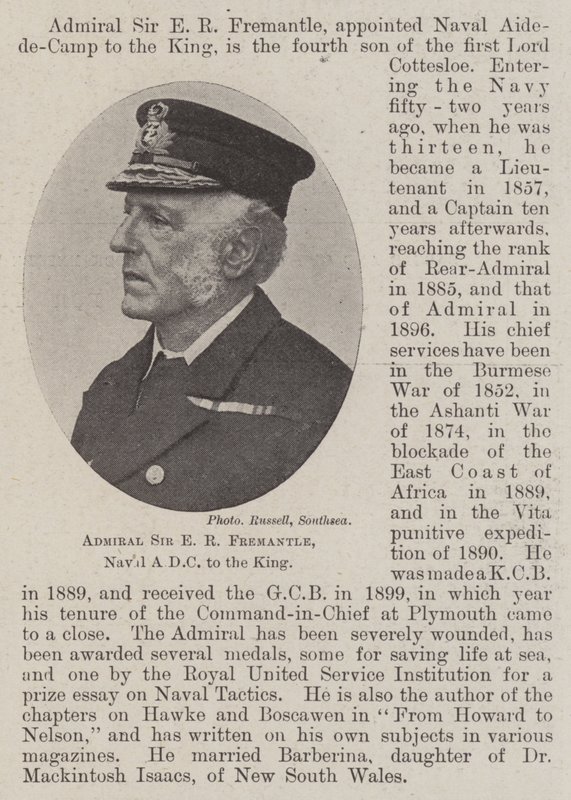 Admiral Sir E R Fremantle, Naval ADC to the King by English Photographer