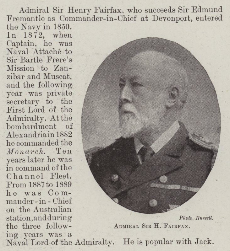 Admiral Sir H Fairfax by English Photographer