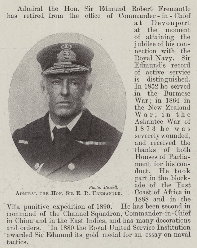 Admiral the Honourable Sir E R Fremantle by English Photographer