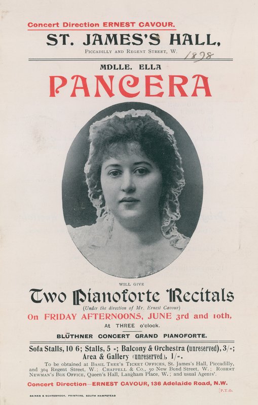 Advertisement for a Concert by Ella Pancera by English Photographer