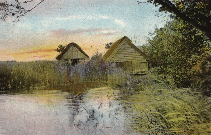 Boat Houses, Horsey Mere by English Photographer