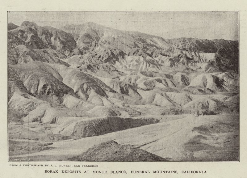 Borax Deposits at Monte Blanco, Funeral Mountains, California by English Photographer