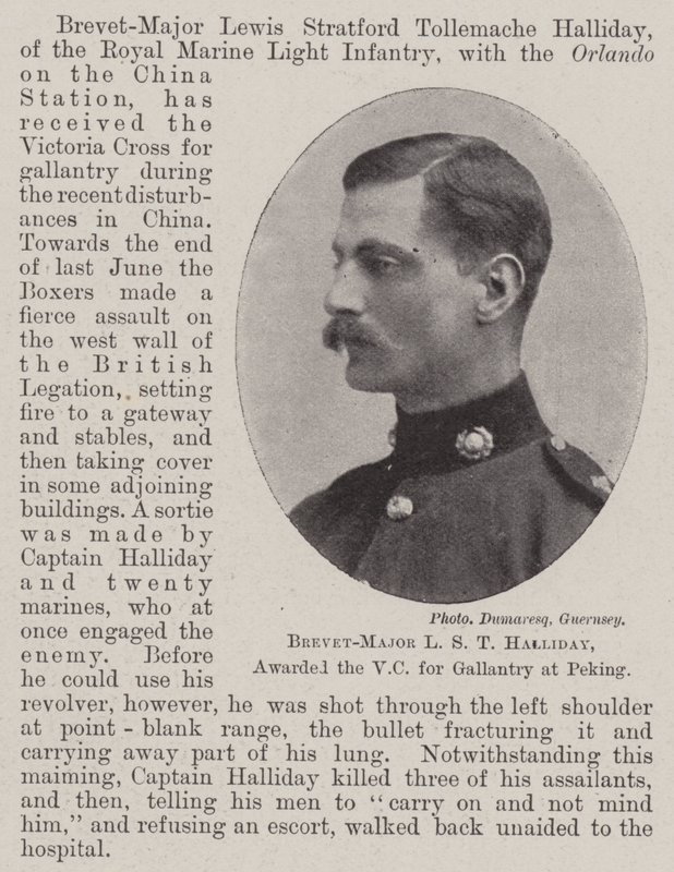 Brevet-Major L S T Halliday, awarded the VC for Gallantry at Peking by English Photographer