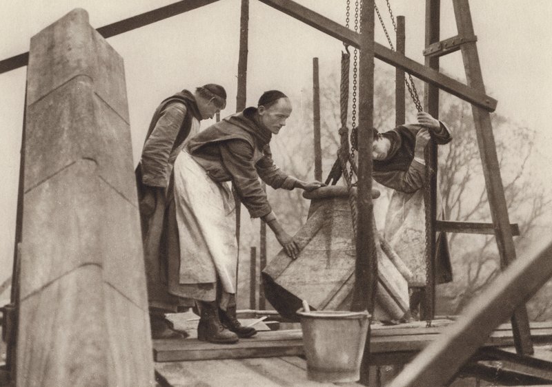Buckfast Abbey: The Brothers at Work by English Photographer