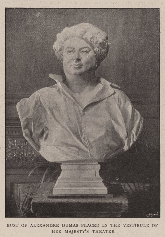 Bust of Alexandre Dumas placed in the Vestibule of Her Majesty