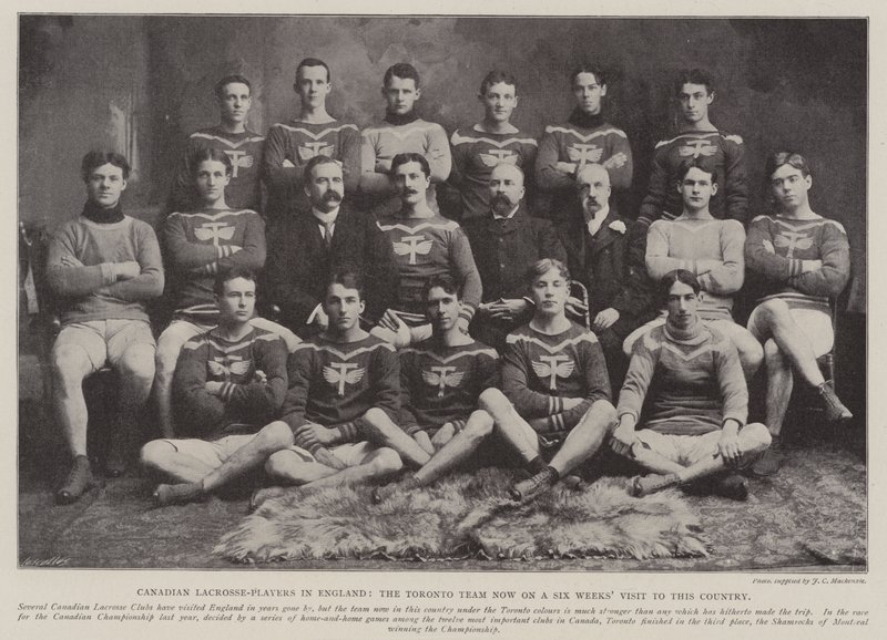 Canadian Lacrosse-Players in England, the Toronto Team Now on a Six Weeks Visit to This Country by English Photographer