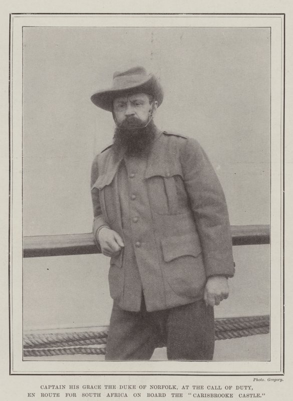 Captain His Grace the Duke of Norfolk, at the Call of Duty, en route for South Africa on Board the Carisbrooke Castle by English Photographer