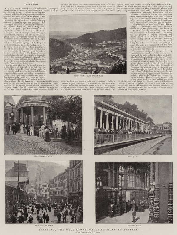 Carlsbad, the Well-Known Watering-Place in Bohemia by English Photographer