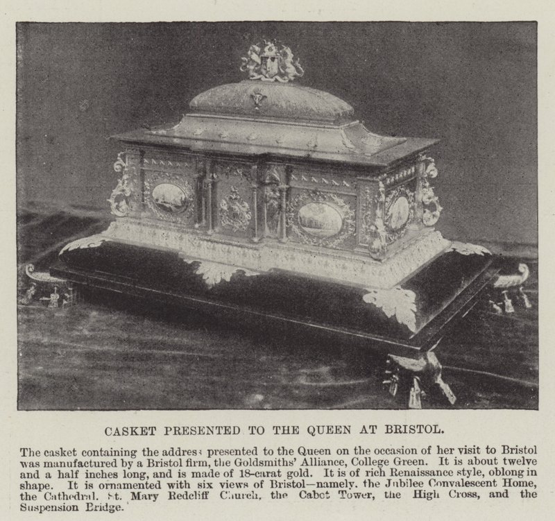 Casket Presented to the Queen at Bristol by English Photographer