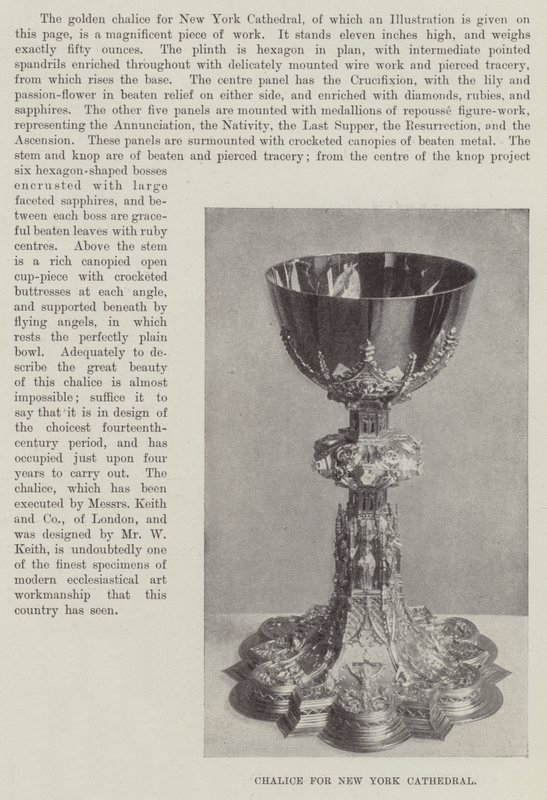 Chalice for New York Cathedral by English Photographer